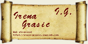 Irena Grašić vizit kartica